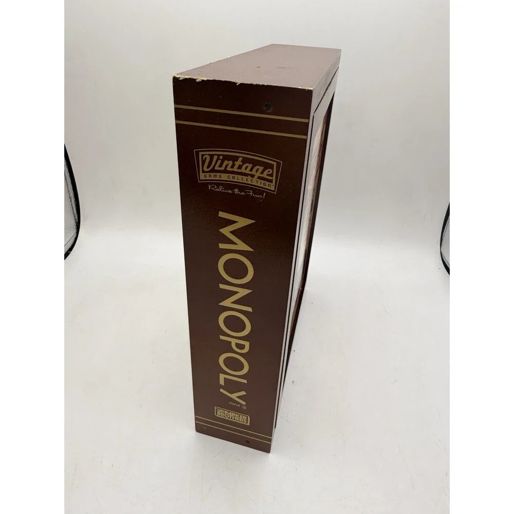 MONOPOLY Vintage Game Collection Wooden Bookshelf Board Hasbro 42749 : COMPLETE